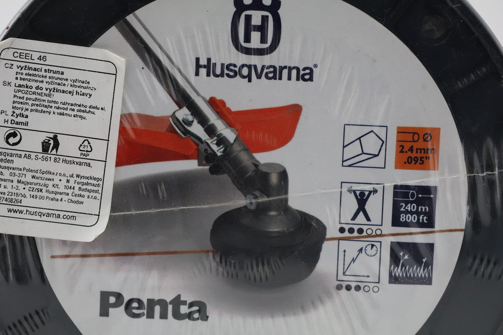 Husqvarna Trimmer Penta 2.4 mm x 240 m - ötszögletű damil