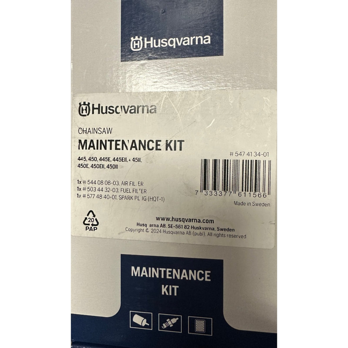 Husqvarna szerviz készlet 547 41 34-01 – 445, 450 (Mark II) láncfűrészhez, gyári doboz
