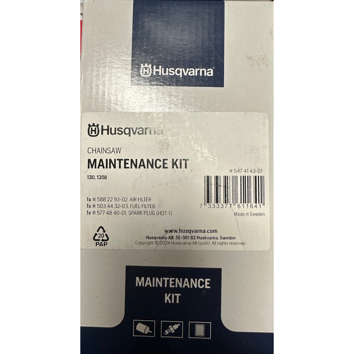 Husqvarna szerviz készlet 547 41 43-01 – 130, 135 Mark II láncfűrészhez, gyári doboz