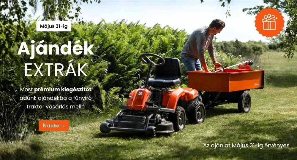 Fűnyíró traktor ajándékkal