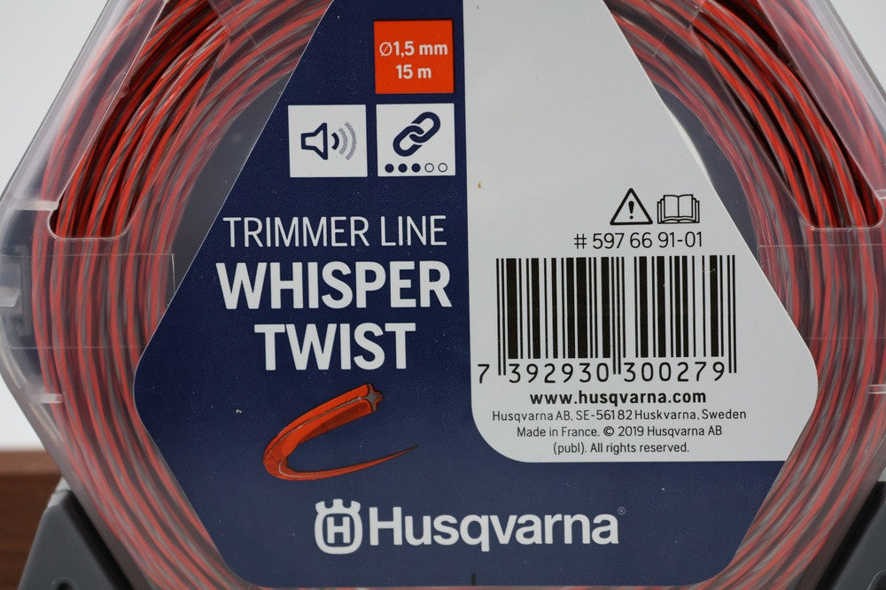 Husqvarna Whisper Twist 1.5 mm x 15 m - csavart profilú damil