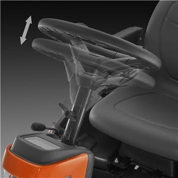 Husqvarna R 214C Rider fűnyíró traktor munka közben