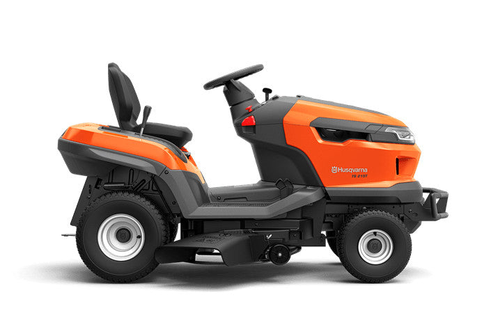 Husqvarna TS 215T fűnyíró traktor hátulról