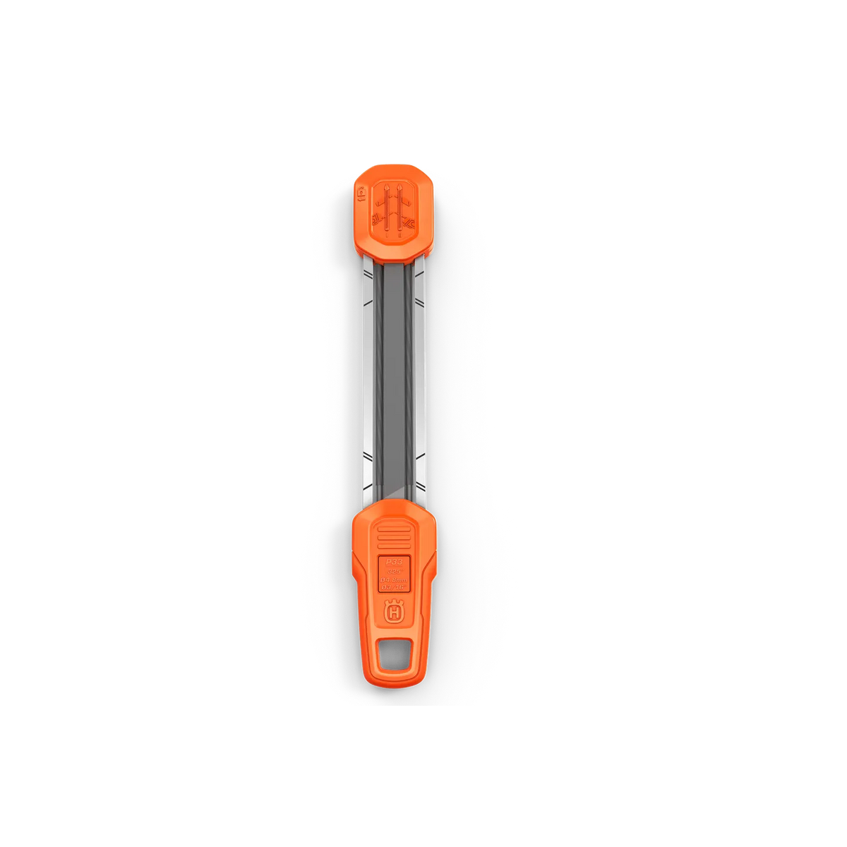 Husqvarna 2 az 1-ben reszelővezető SP33G – .325" Pixel, 4,8 mm, narancssárga jelöléssel, felülnézet