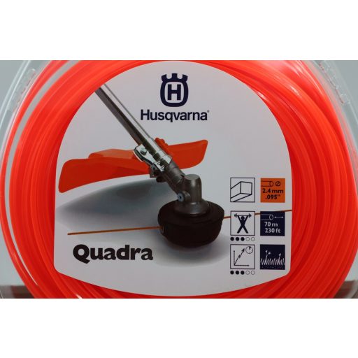 Husqvarna Quadra négyszögletű damil Ø2,4mmx90m