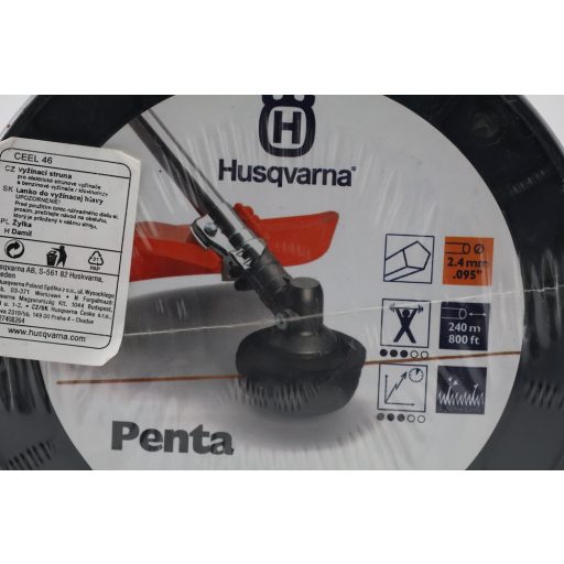 Husqvarna Penta ötszögletű damil Ø2,4mmx240m
