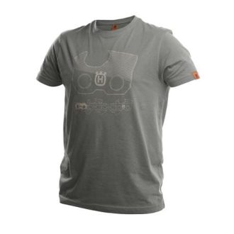  Husqvarna XPLORER póló Rövid ujjú, X-CUT vágófog, világosszürke UNISEX S