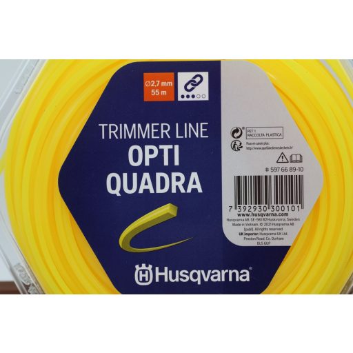 Husqvarna Opti-Quadra négyszögletű damil, Ø2,7mmx55m