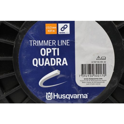 Husqvarna Opti-Quadra négyszögletű damil, Ø3,3mmx437m