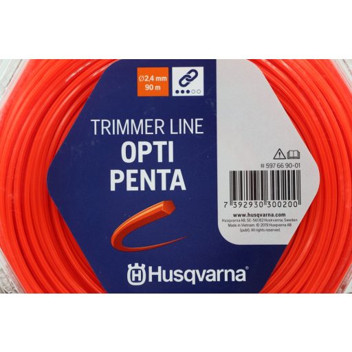 Husqvarna Opti-Penta ötszögletű damil, Ø2,4mmx90m