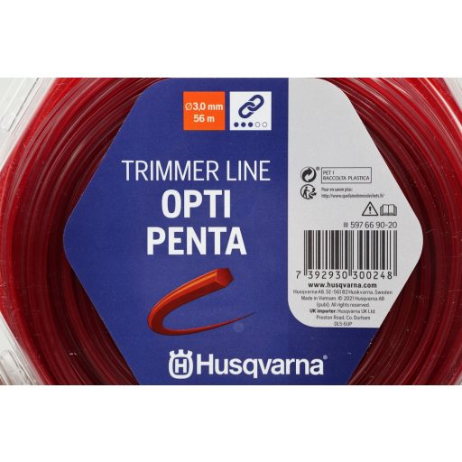 Husqvarna Opti-Penta ötszögletű damil, Ø3,0mmx56m