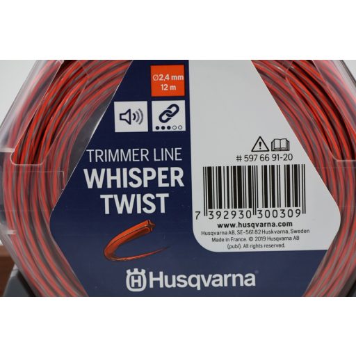 Husqvarna Whisper Twist csavart profilú damil, Ø2,4mmx12m