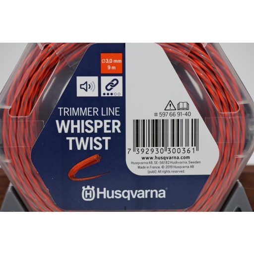 Husqvarna Whisper Twist csavart profilú damil, Ø3,0mm 9m