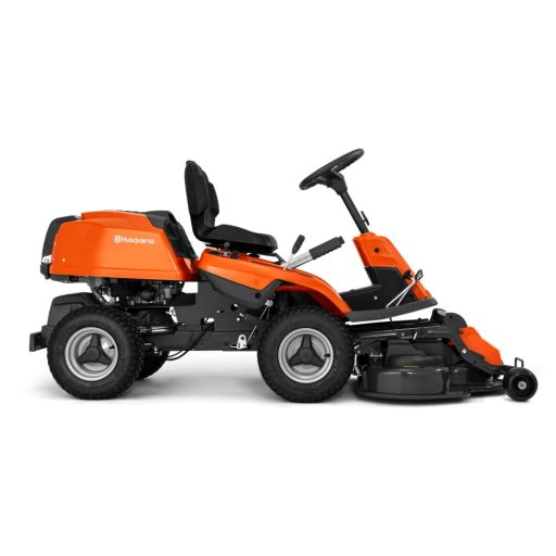 Husqvarna R 214TC Rider fűnyíró traktor Combi 94 cm-es vágóasztallal oldalról