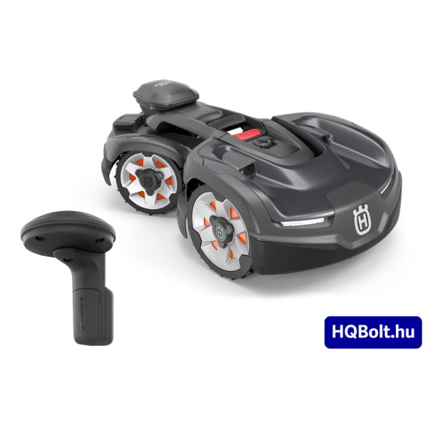 Husqvarna Automower 435X AWD NERA műholdas csomagban háttér nélkül HQBolt logóval