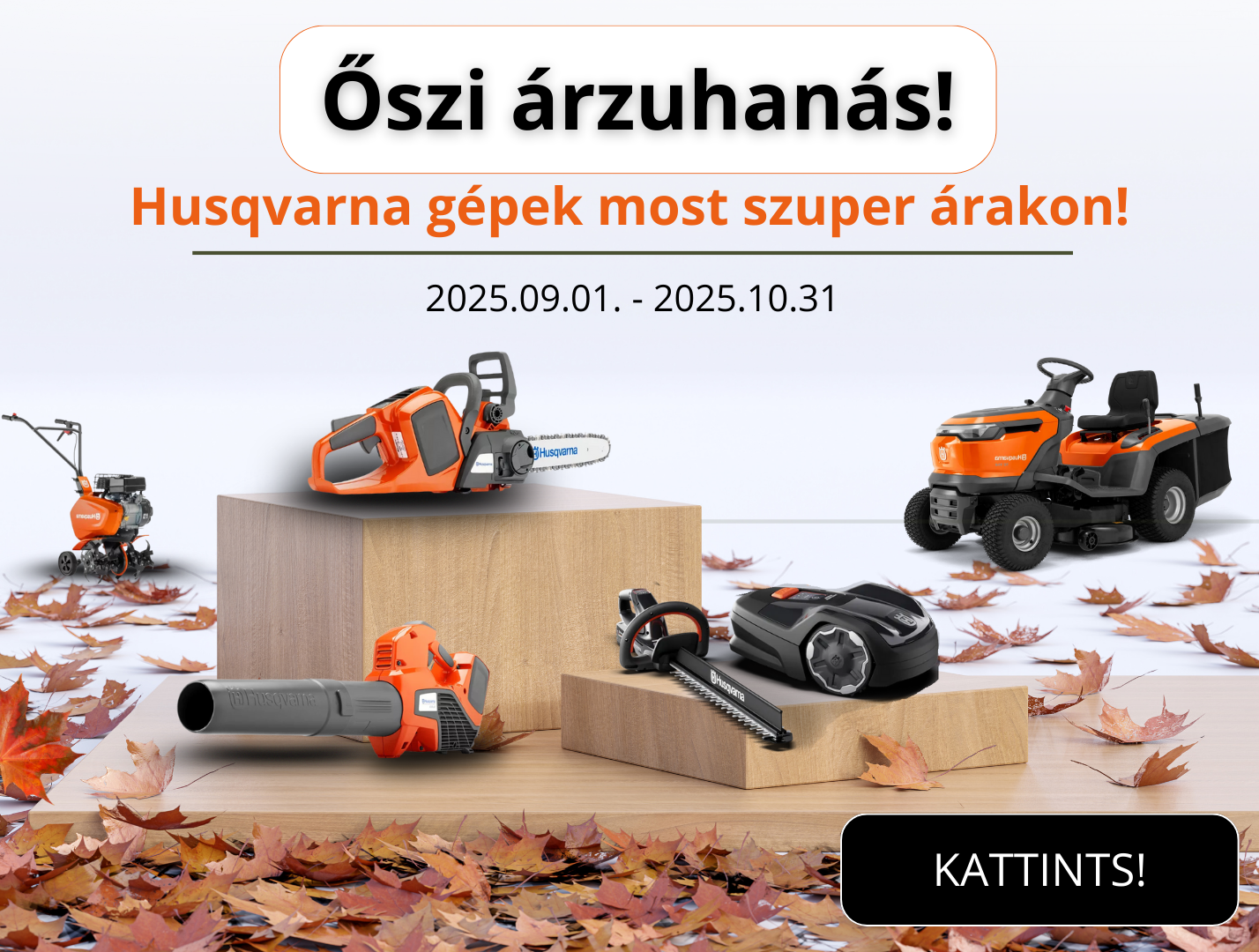 Husqvarna őszi akciók – Készülj fel a kerti munkákra kedvezményesen!